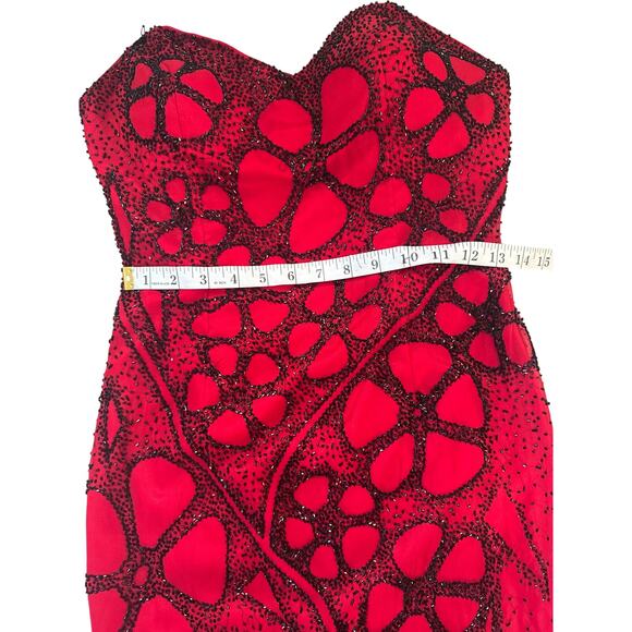 Vintage Silk Beaded Tiffany Design Evening Gown Dress *READ - Picture 6 of 15